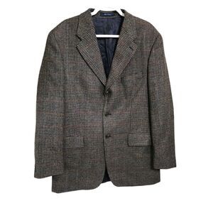 Ralph Ralph Lauren wool tan & black houndstooth sports jacket blazer 42
